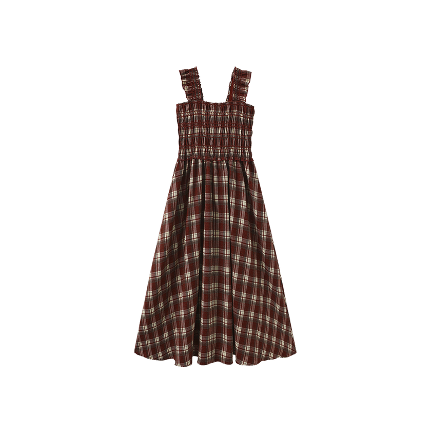 Smocking Chest Poplin Jumper