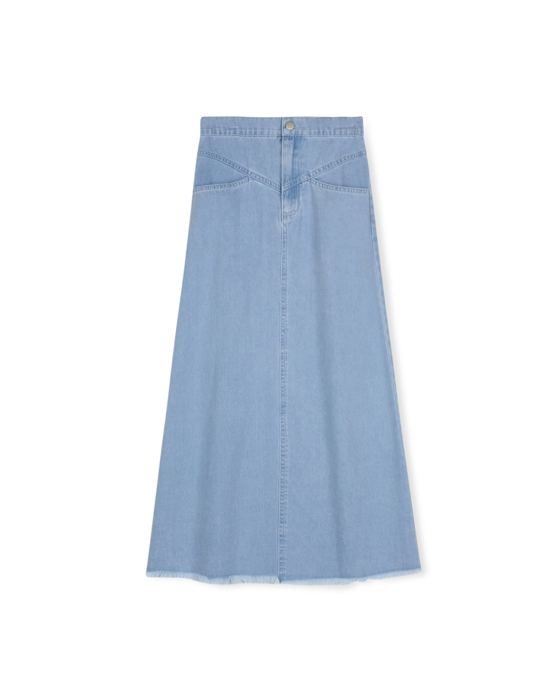 Frater - Denim Fly Front Maxi Skirt