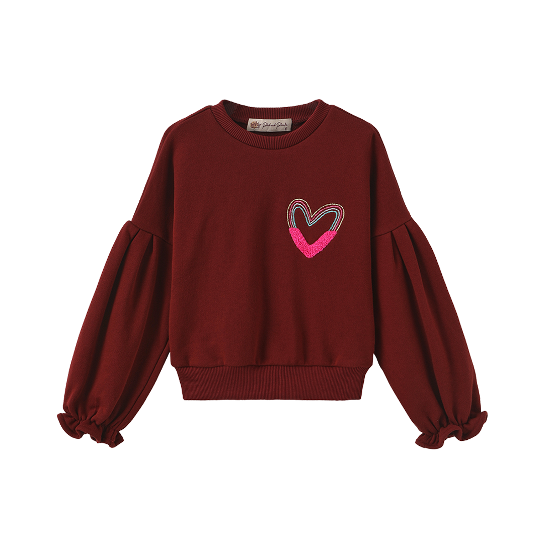 Half Stitched Heart Sweatshirt