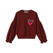 Half Stitched Heart Sweatshirt
