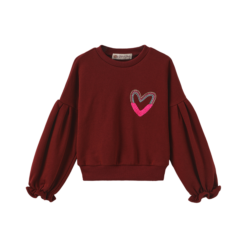 Half Stitched Heart Sweatshirt