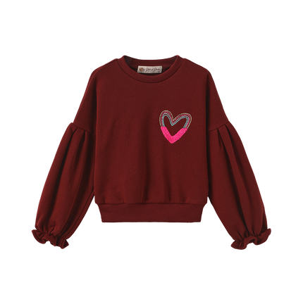 Half Stitched Heart Sweatshirt