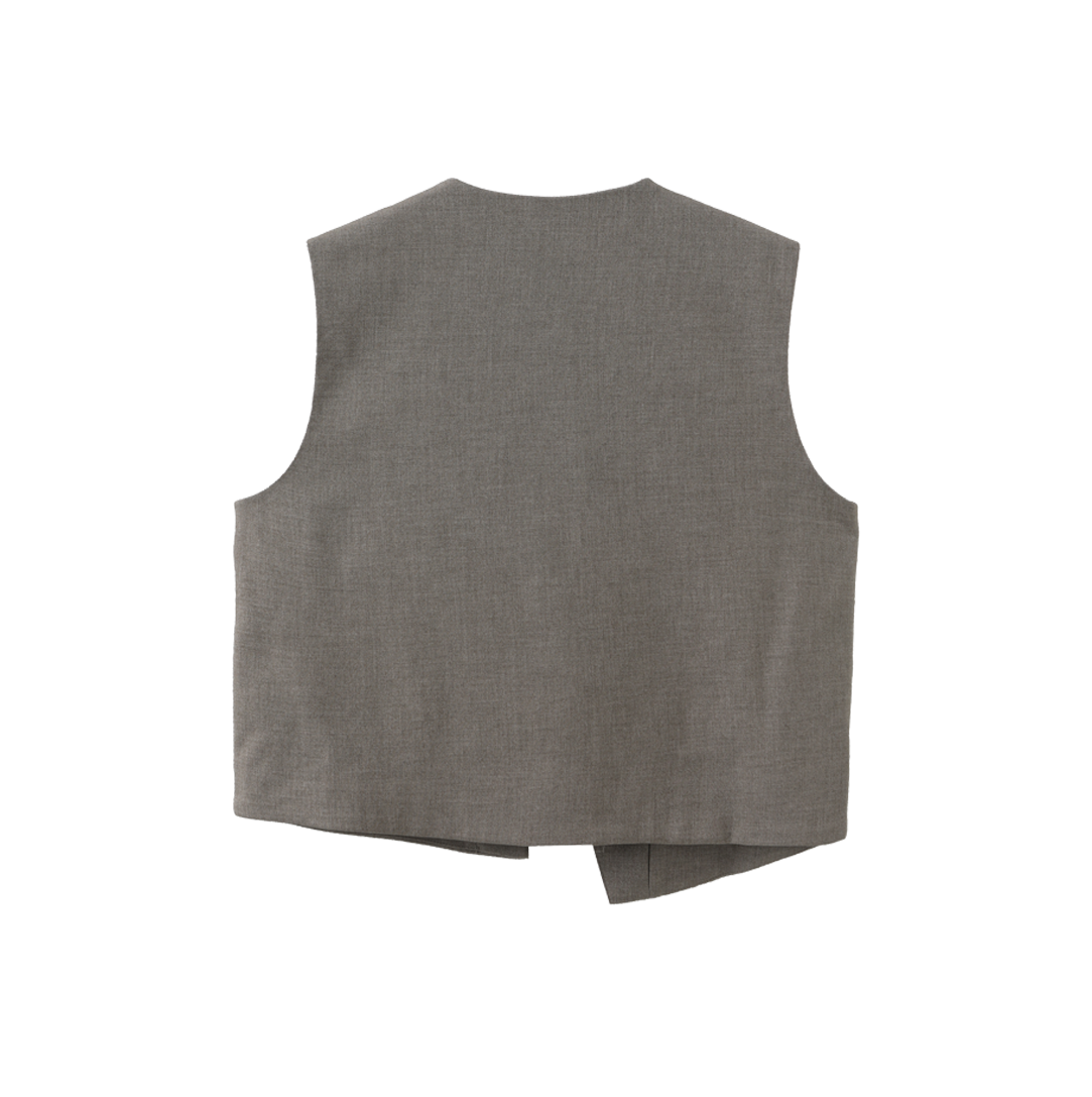Asymmetrical Buttoned Vest