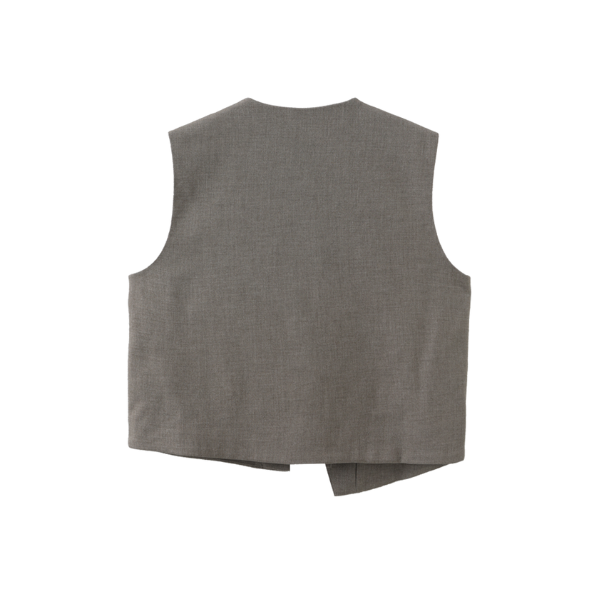 Asymmetrical Buttoned Vest