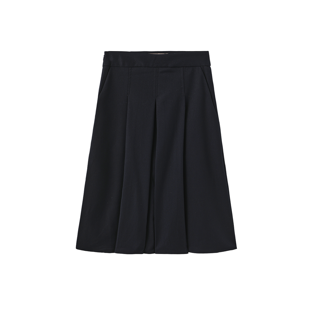 Pez Wool Box Pleated Skirt