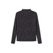 Elm Mesh Printed Turtleneck Top
