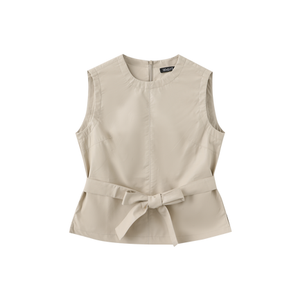 Arosa Leather Belted Vest