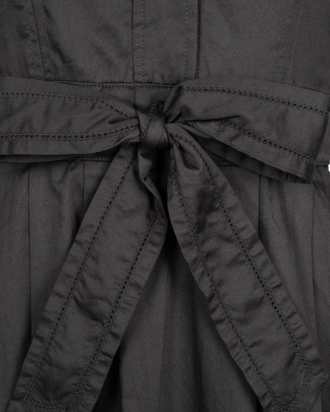 Poplin Bow Waisted Trim Dress
