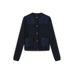Short Quilted Knit Jacket