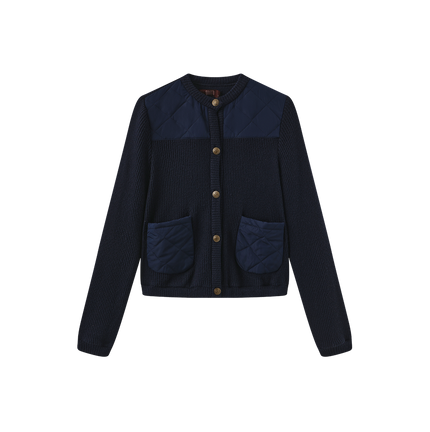 Short Quilted Knit Jacket