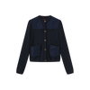 Short Quilted Knit Jacket