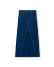 Pocket V Seam Denim Skirt