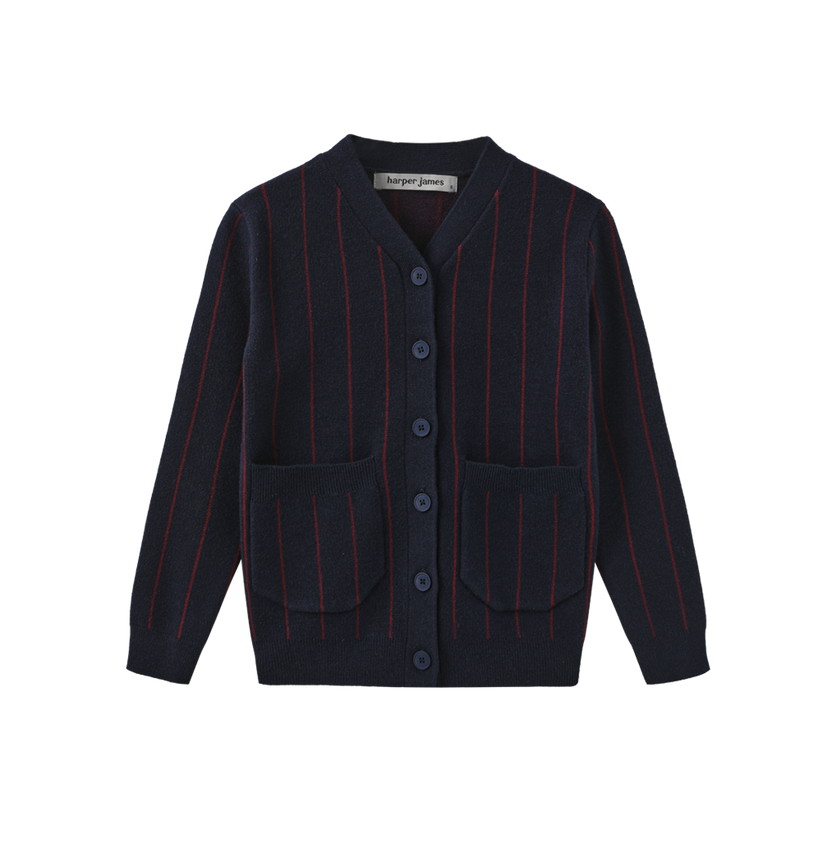 Pilro Pinstripe Knit Cardigan