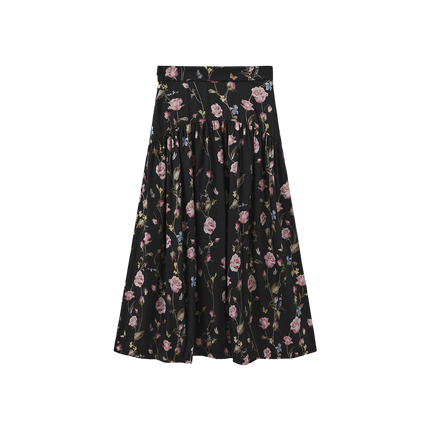 Drop Waist Floral Skirt