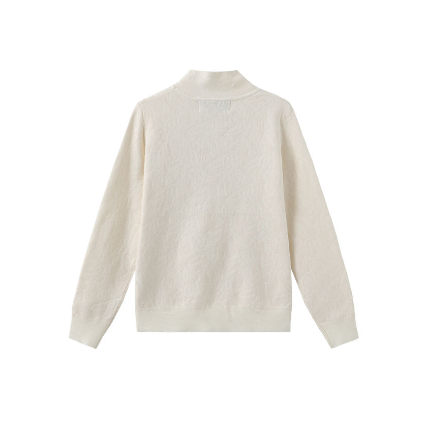 Neck Bow Knit Turtleneck