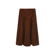 Corduroy Panel Midi Skirt