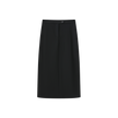 Button Wool Straight Skirt