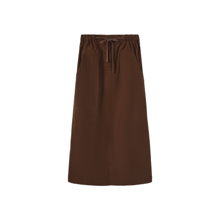 Pull String Maxi Skirt