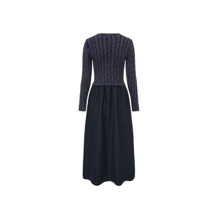 Cable Knit Top Combo Dress