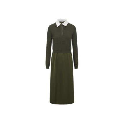 Sweater Overlay Slip Dress