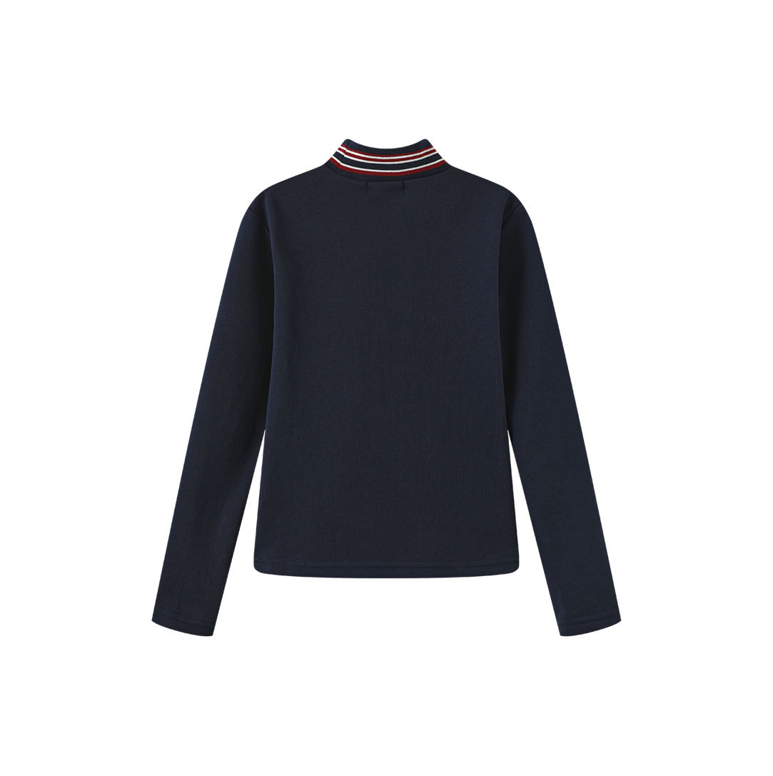 Sweatshirt Fitted Detail Mock Neck