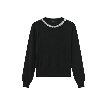 Pearl Knit Crew Neck Sweater