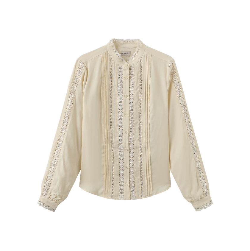 Eyelet Trim Blouse
