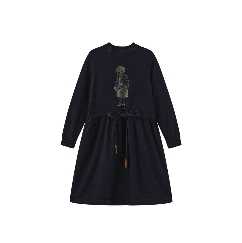 Tanvi Contrast Neck Dress