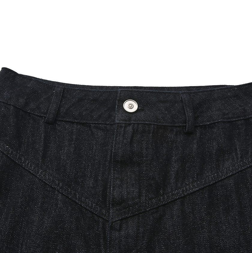 Dark Denim Maxi Pleat Skirt