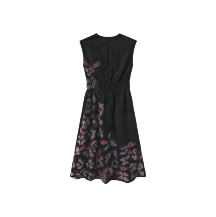 Painted Floral Waisted Dress
