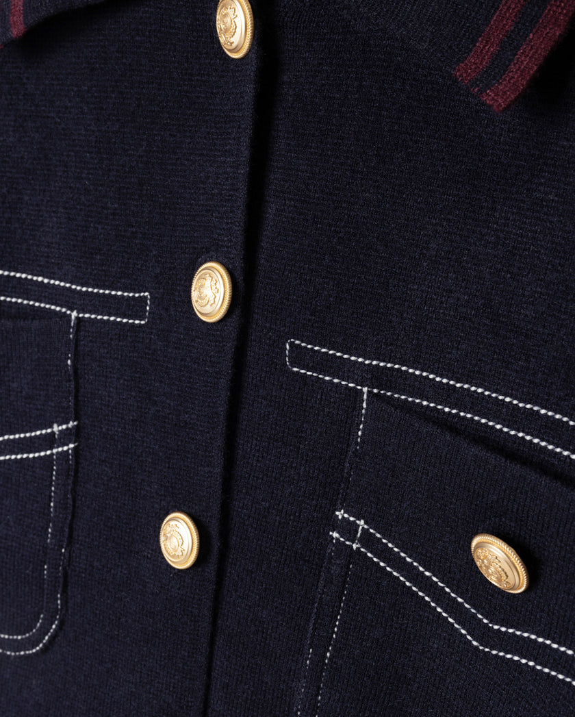 Dion Knit Stitching Detailed Blazer