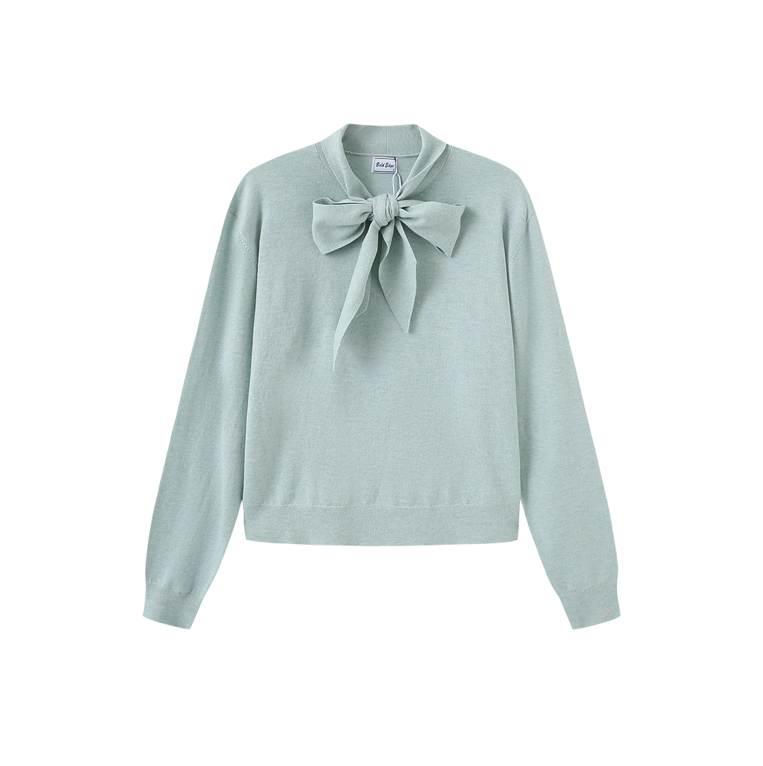 Knit Bow Neck Sweater