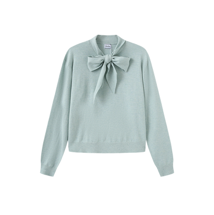 Knit Bow Neck Sweater