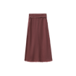 Denim Fringe Center Seam Skirt