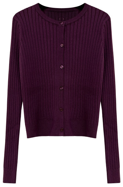 Thin Flat Knit Cardigan