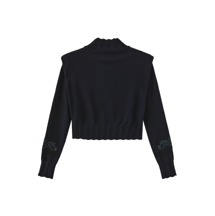 Crest Knit Turtleneck Sweater