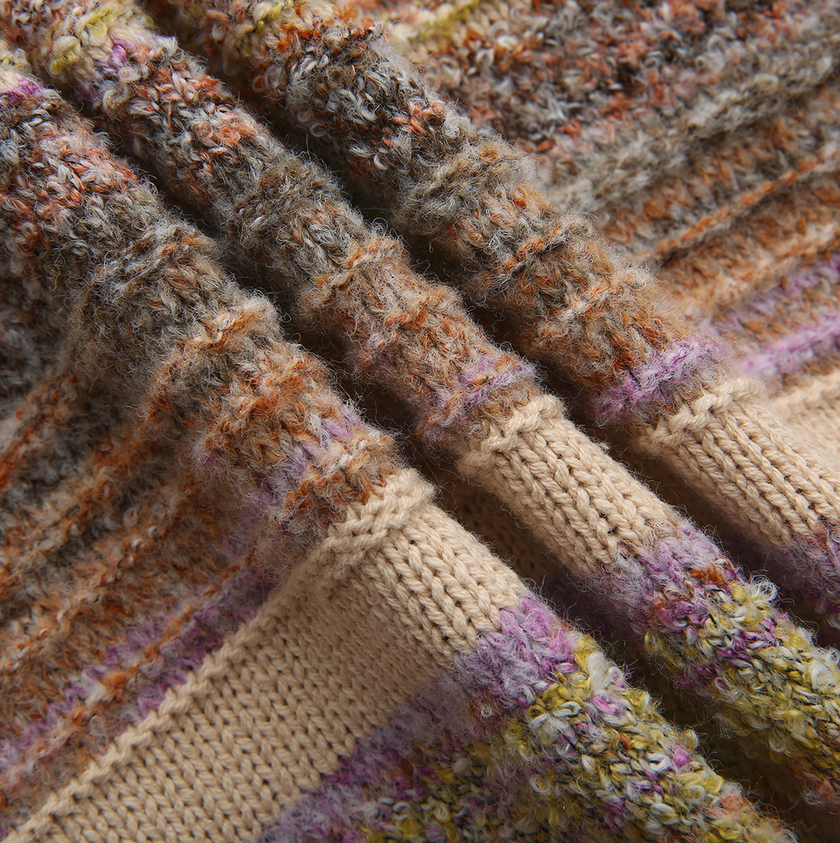 Stripe Mixed Knit Vest