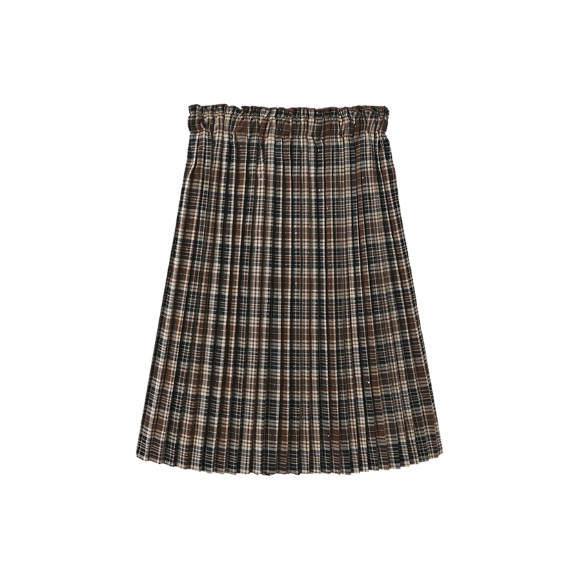 Gail Plaid Pleated Skirt