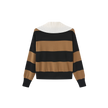 Stripe Contrast Collar Knit Sweater