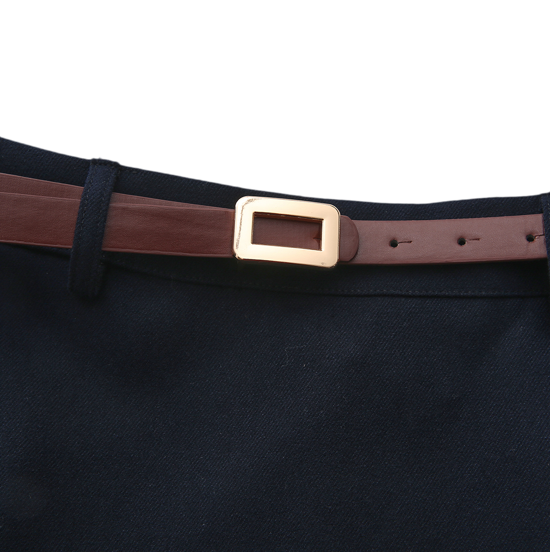Maxi Belted Suit Skirt