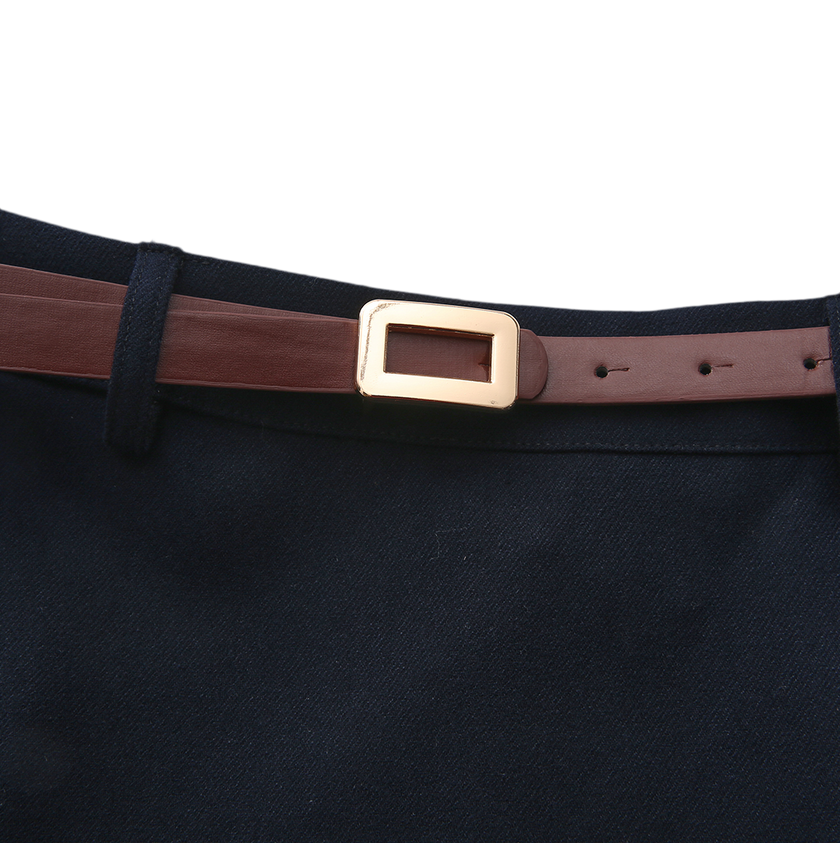 Maxi Belted Suit Skirt