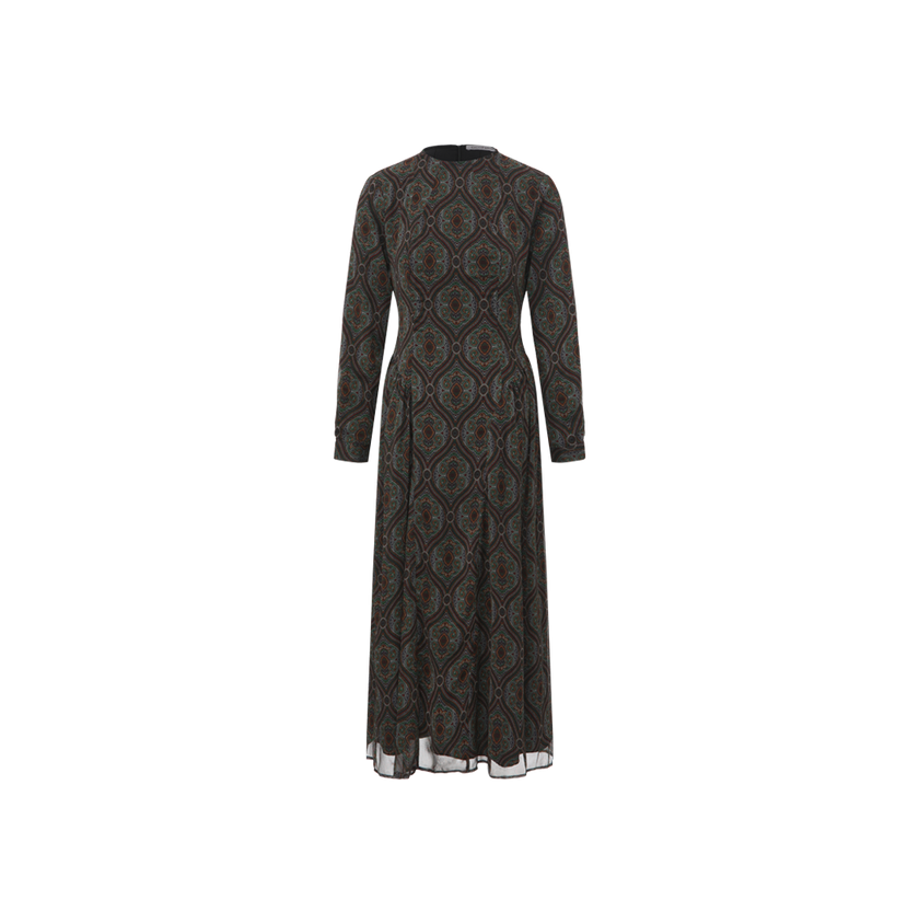 Fitted Full Printed Dress