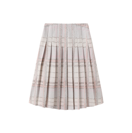 Plaid Printed Pleated Skirt