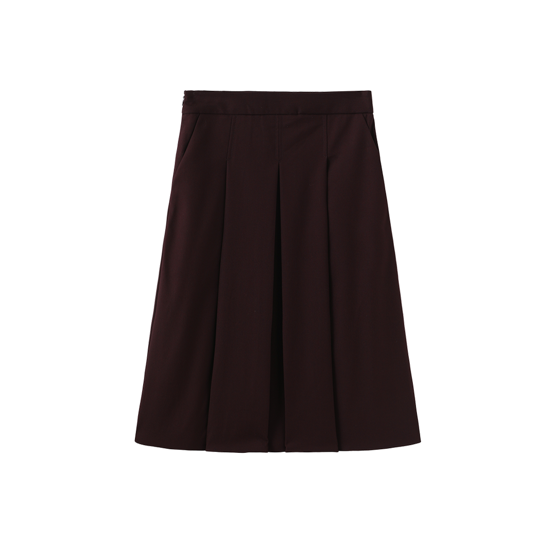 Pez Wool Box Pleated Skirt