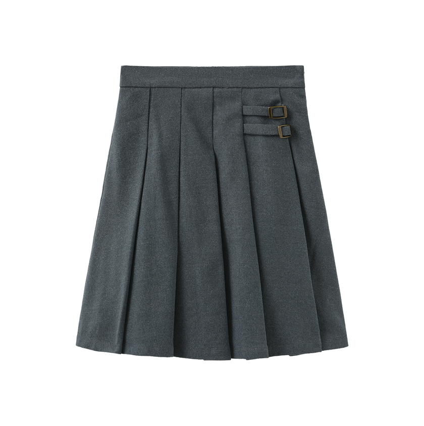 Poppy Wool Pleated Skirt