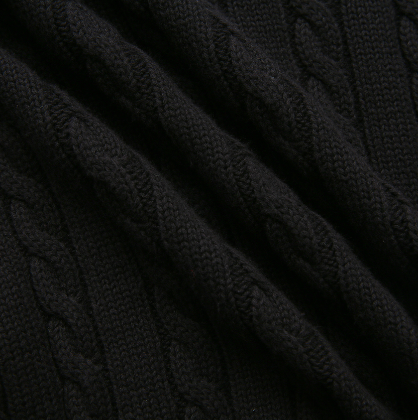 Cable Knit Polo Sweater
