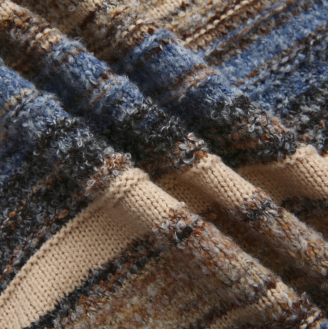 Stripe Mixed Knit Vest