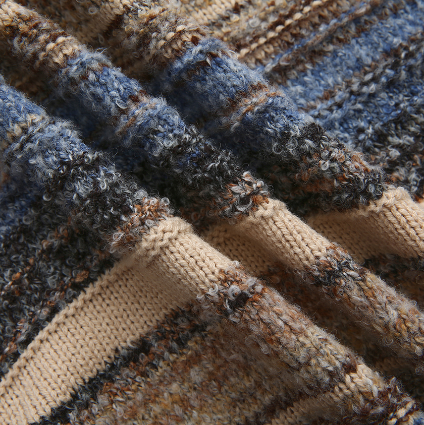 Stripe Mixed Knit Vest