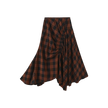 Elastic Seam Plaid Skirt