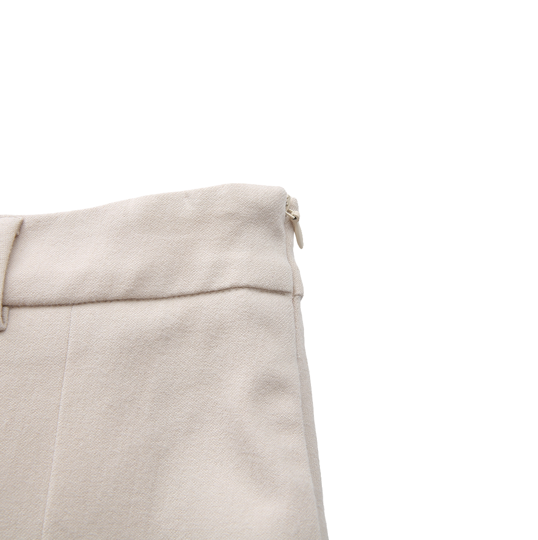 Wool Box Pleat Maxi Skirt